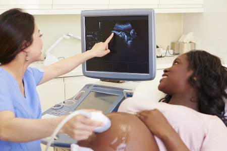 Preganancy ultrasound patient