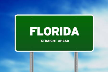 Green Florida street sign